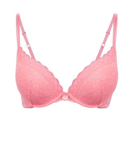 Coral DD+ Lace Push Up Bra | New Look