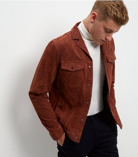 Tan Suede Double Pocket Jacket | New Look