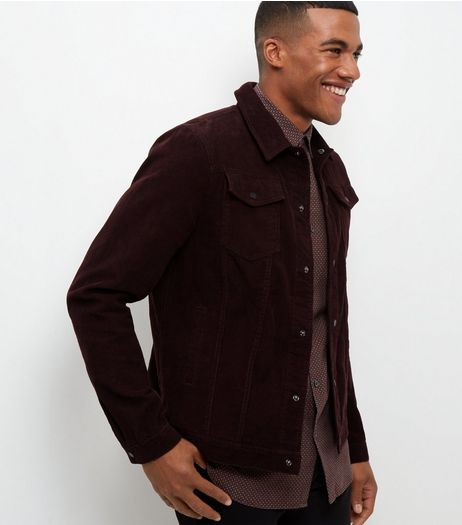 Dark Purple Cord Western Jacket | New Look