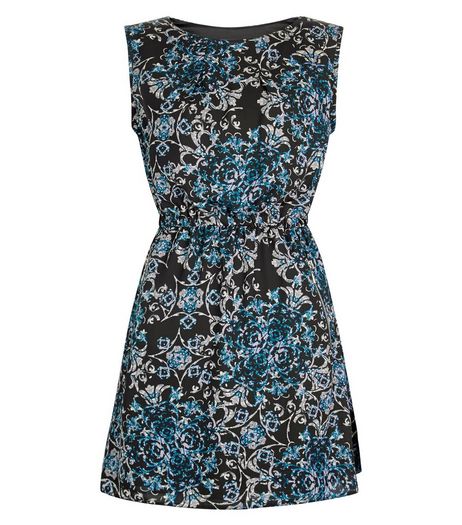 Apricot Black Damask Print Dress | New Look