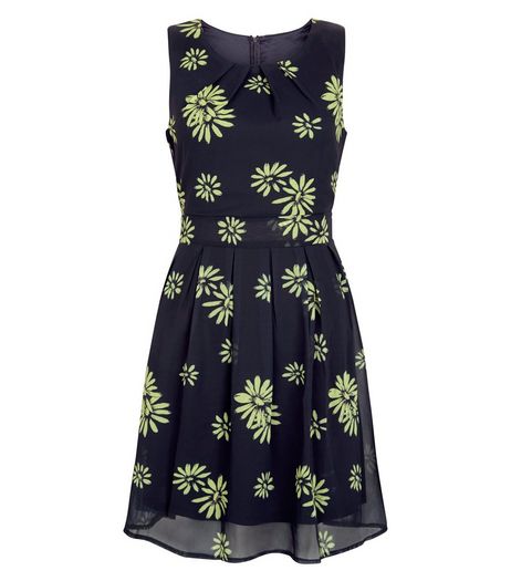 Apricot Yellow Daisy Print Skater Dress | New Look
