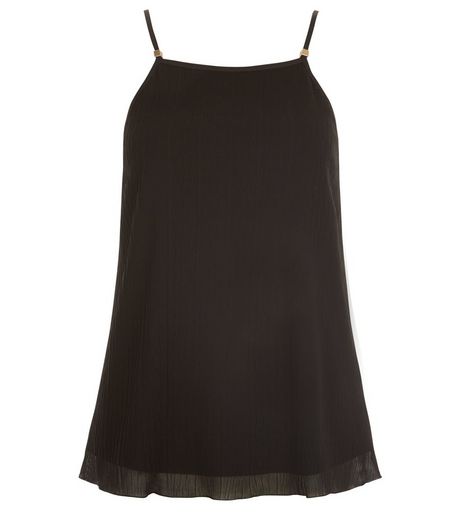 Black Pleated Cami | New Look