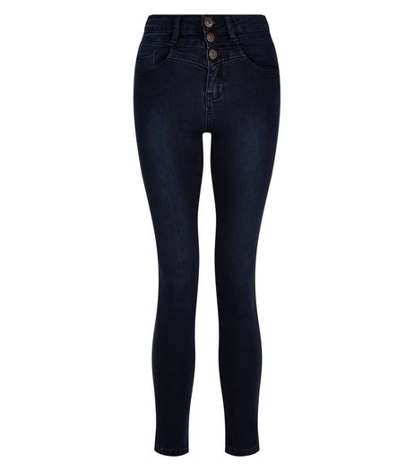 Teens Navy High Waisted Skinny Jeans | New Look