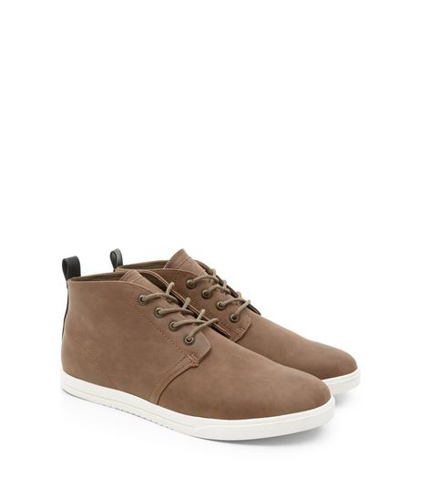Light Brown Leather-Look Chukka Boots | New Look