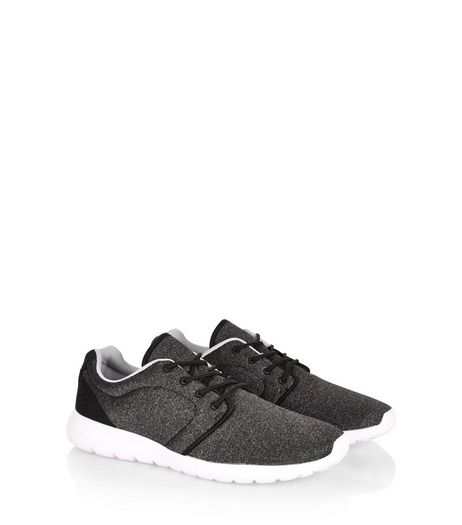 Dark Grey Lace Up Trainers | New Look