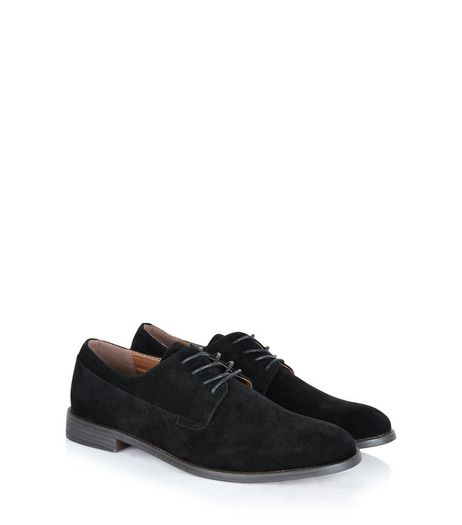 Black Suedette Lace Up Brogues | New Look