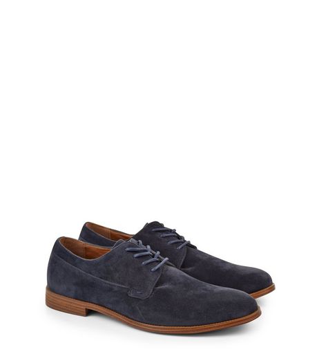 Navy Suedette Lace Up Brogues | New Look