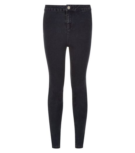 Teens Navy High Waist Super Skinny Jeans | New Look