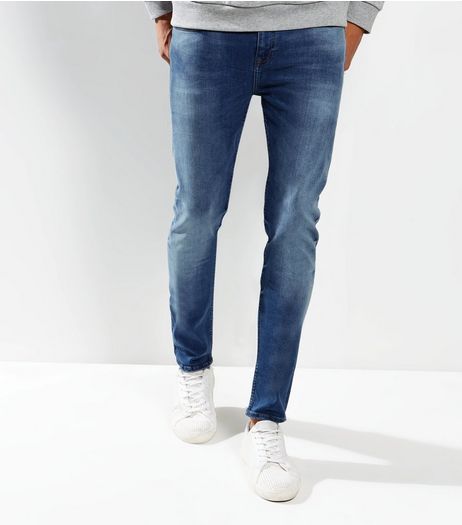 Bright Blue Washed Skinny Jeans | New Look