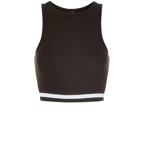 Black Stripe Hem Crop Top | New Look