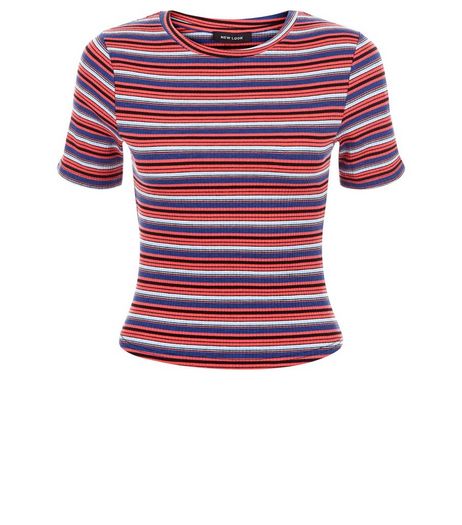 Red Stripe T-Shirt | New Look