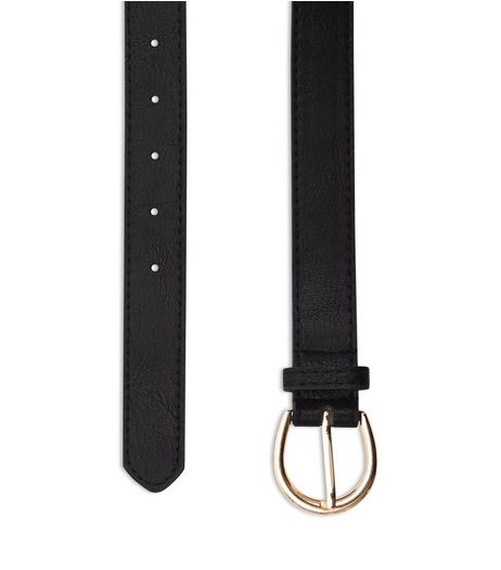 Black Heart Chain Leather-Look Belt | New Look