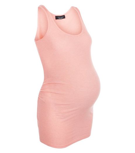 Maternity Mid Pink Ribbed Vest | New Look
