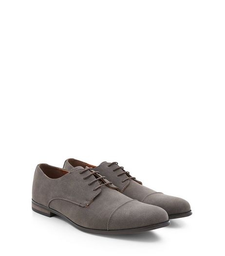 Mink Stitch Trim Derby Shoes | New Look