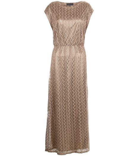 Mela Bronze Lace Maxi Dress | New Look