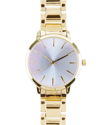 Gold Iridescent Face Sports Watch | New Look