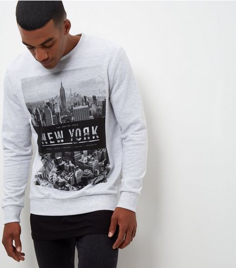 Grey New York City Sweater | New Look