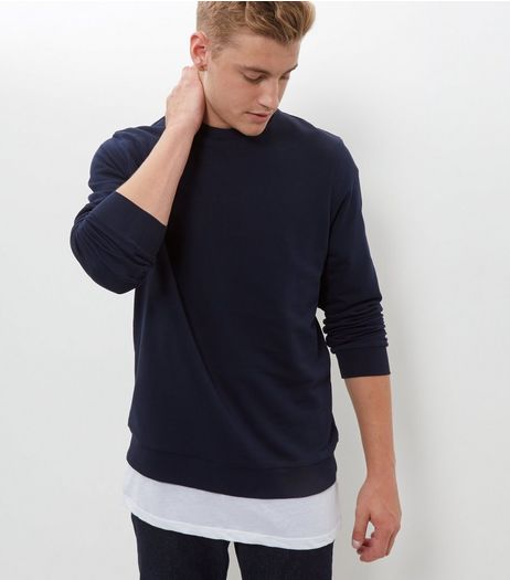 Navy Crew Neck Sweater | New Look