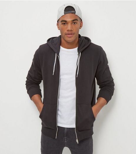 Black Zip Up Hoodie | New Look
