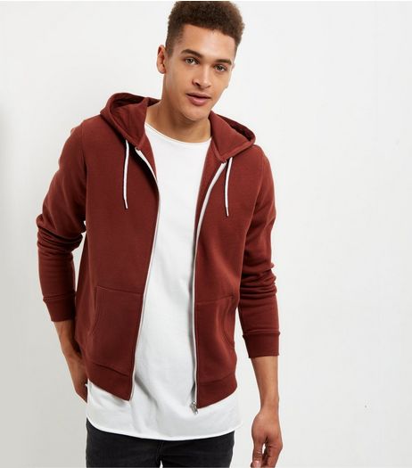Brown Zip Up Hoodie | New Look