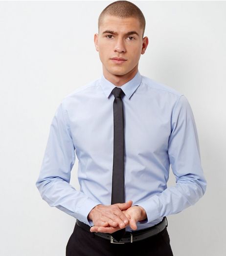 Pale Blue Long Sleeve Shirt | New Look