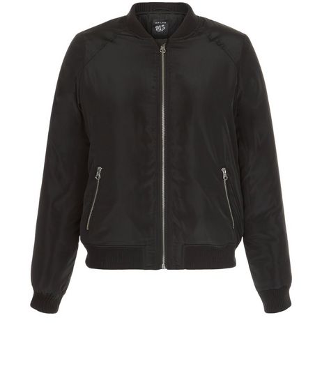 Teens Black Zip Pocket Bomber Jacket | New Look