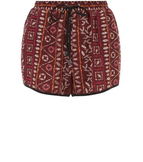 Brown Aztec Print Runner Shorts | New Look