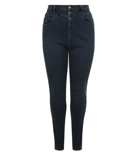 Curves Blue High Waist Skinny Jeans | New Look