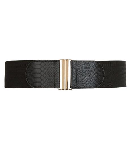 Curves Black Stretch Belt | New Look