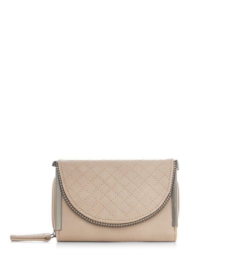 Mink Quilted Zip Edge Purse | New Look