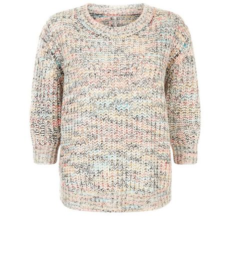 Apricot Cream Flecked Fisherman Knit Jumper | New Look