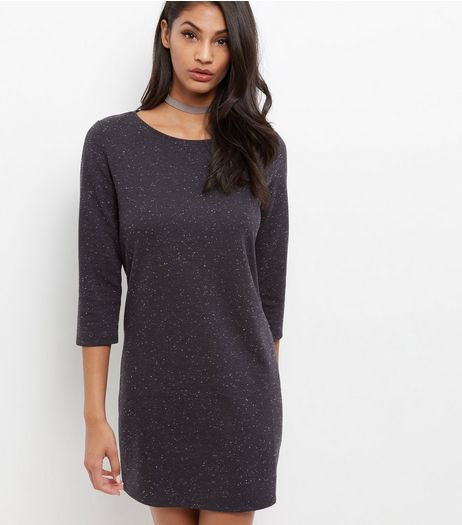 JDY Black 3/4 Sleeve Dress | New Look