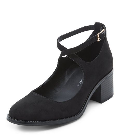 Teens Black Suede Lace Up Block Heel Ankle Boots | New Look