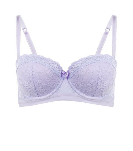 Lilac Lace Strapless Bra | New Look