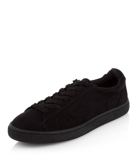 Black Suedette Trainers | New Look