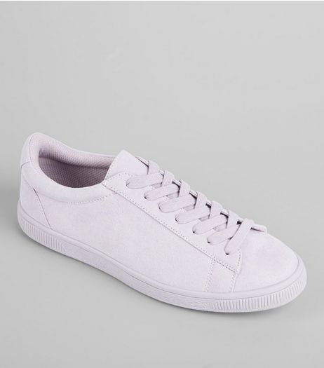 Lilac Suedette Trainers | New Look