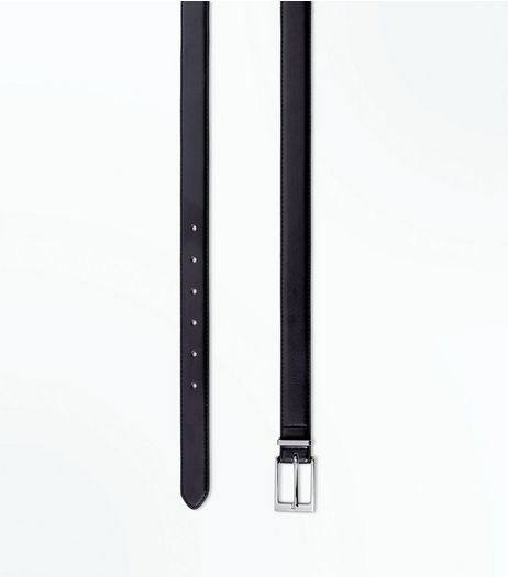 Black Leather-Look Belt | New Look