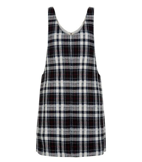 White Check Pinafore Dress | New Look