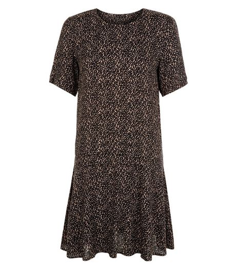 Apricot Dot Print Pleated Waist Dress | New Look