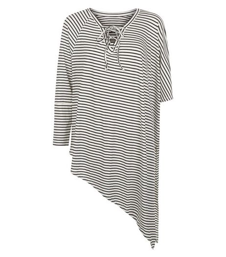Anita and Green White Stripe Asymmetric Top | New Look