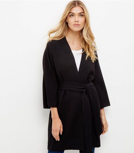 Black Belted Kimono Jacket | New Look