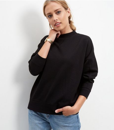 Black Balloon Sleeve Sweater | New Look