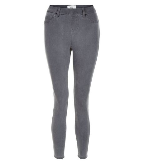 Petite Dark Grey Jeggings | New Look