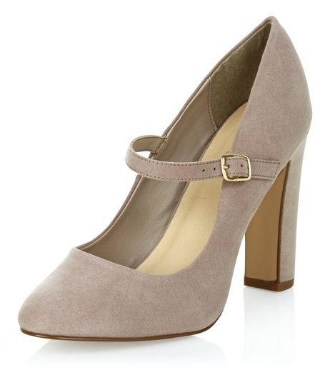Light Brown Comfort Suedette Block Heels | New Look