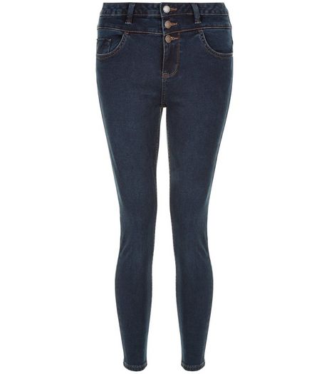 Petite Blue High Waisted Skinny Jeans | New Look