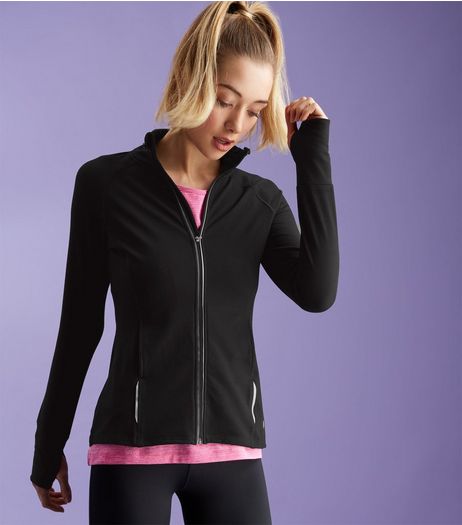 Black Reflective Trim Sports Jacket | New Look