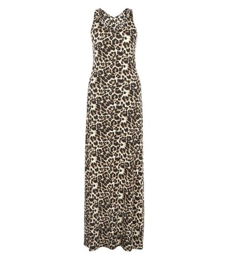 Mela Brown Leopard Print Maxi Dress | New Look