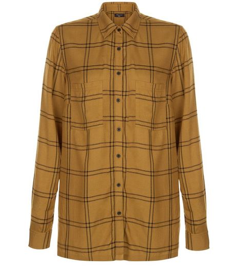 Tall Olive Green Grid Check Shirt | New Look