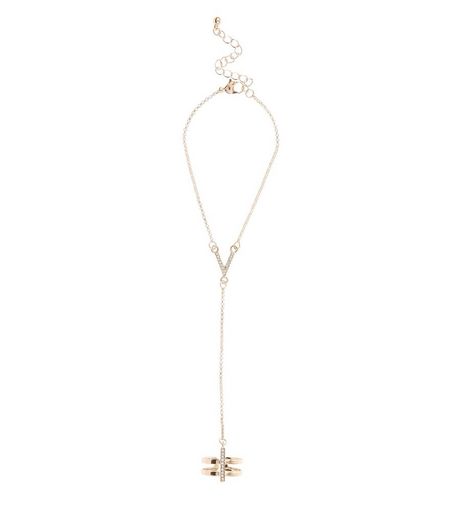 Gold Diamante Hand Chain | New Look