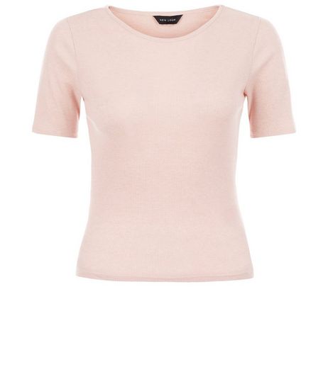 Mid Pink Ribbed T-Shirt | New Look